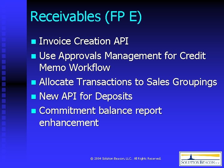 Receivables (FP E) Invoice Creation API n Use Approvals Management for Credit Memo Workflow