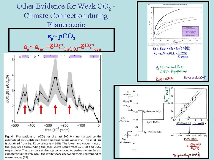 Other Evidence for Weak CO 2 Climate Connection during Phanerozoic p~ p. CO 2 Other Evidence for Weak CO 2 Climate Connection during Phanerozoic p~ p. CO 2