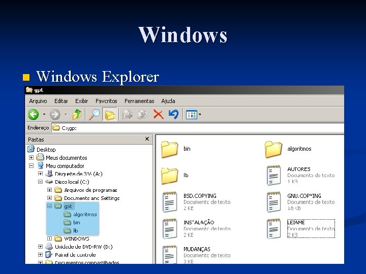 Windows n Windows Explorer 