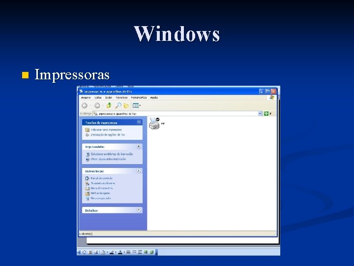 Windows n Impressoras 