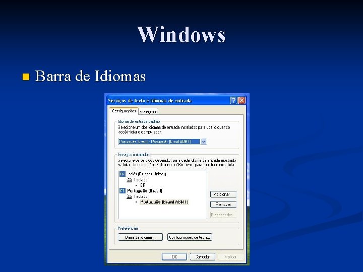 Windows n Barra de Idiomas 