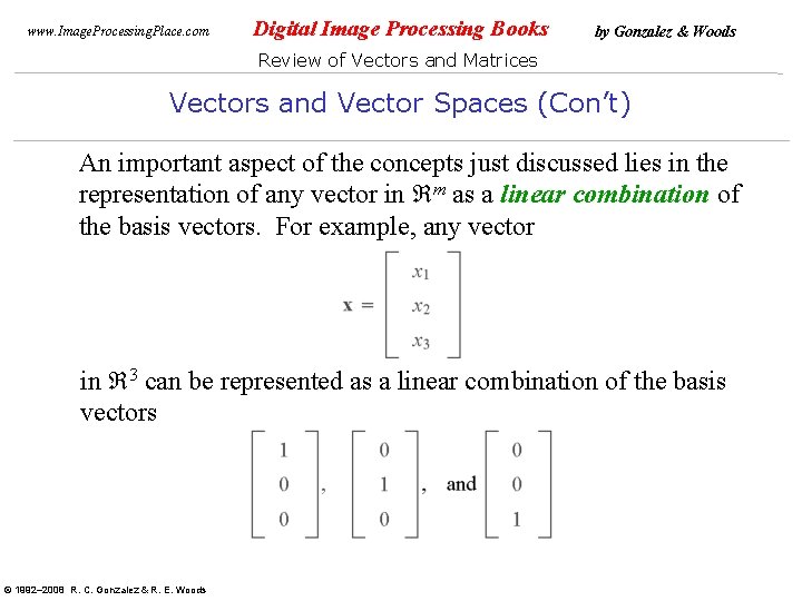 www. Image. Processing. Place. com Digital Image Processing Books by Gonzalez & Woods Review