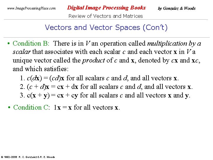 www. Image. Processing. Place. com Digital Image Processing Books by Gonzalez & Woods Review
