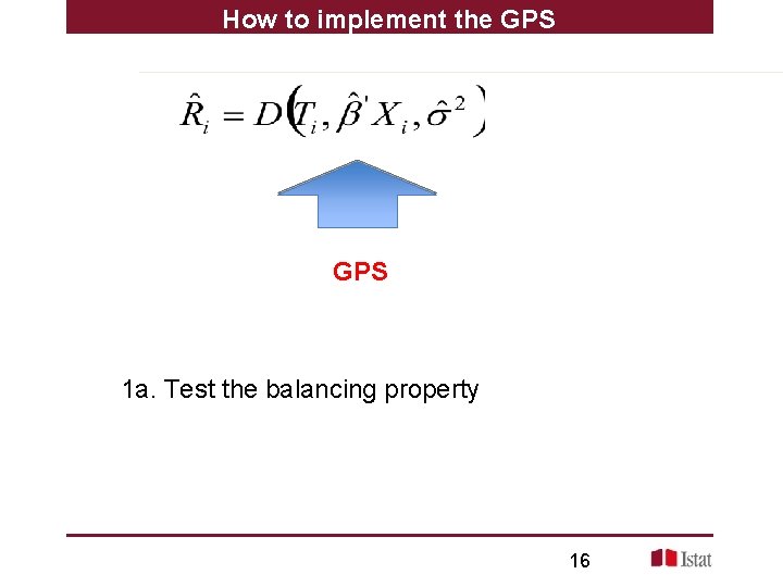 How to implement the GPS 1 a. Test the balancing property 16 