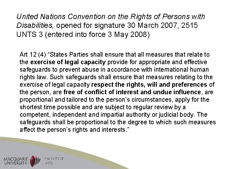 United Nations Convention on the Rights of Persons with Disabilities, opened for signature 30