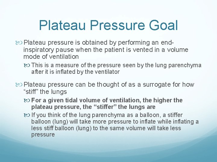Acute Respiratory Distress Syndrome Outline Definition Low tidal