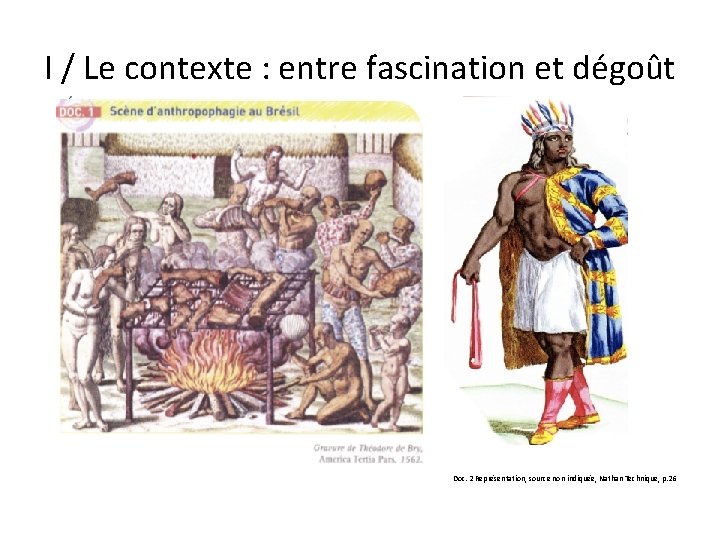 I / Le contexte : entre fascination et dégoût Doc. 2 Représentation, source non I / Le contexte : entre fascination et dégoût Doc. 2 Représentation, source non