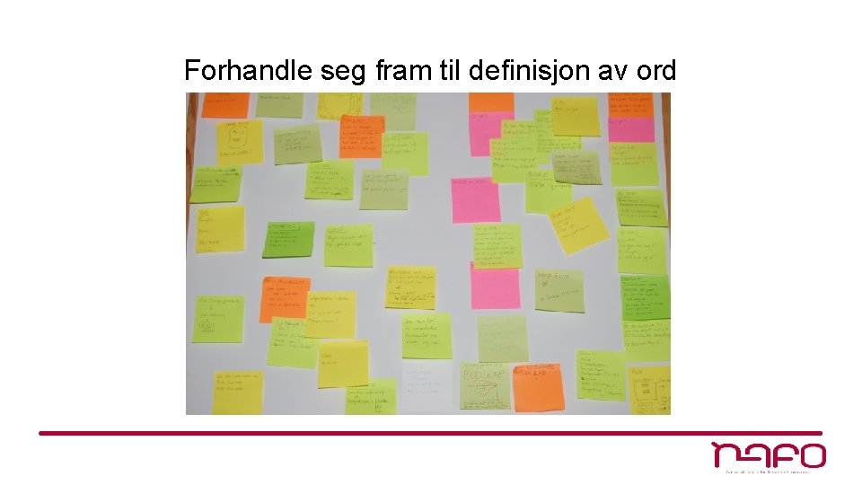 Forhandle seg fram til definisjon av ord 