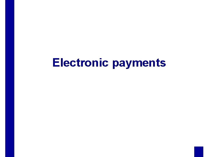 Electronic payments 