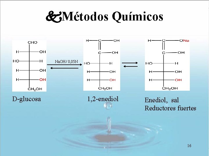 Métodos Químicos Na. OH/ 0, 05 N D-glucosa 1, 2 -enediol Enediol, sal Métodos Químicos Na. OH/ 0, 05 N D-glucosa 1, 2 -enediol Enediol, sal
