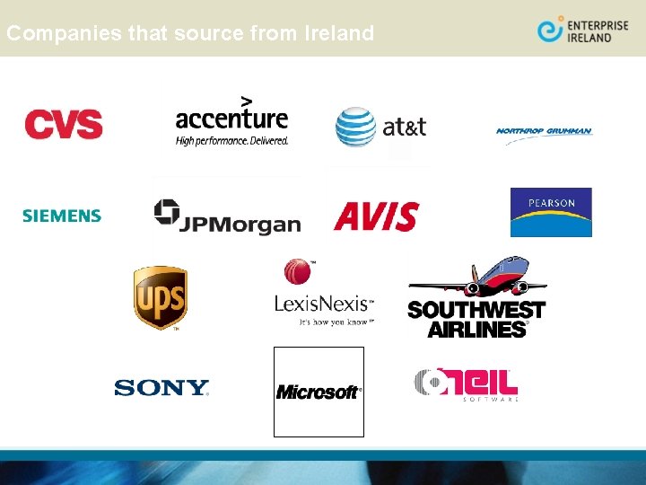 Companies that source from Ireland 