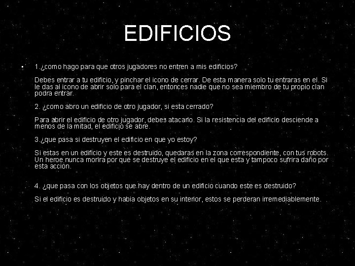 EDIFICIOS • 1. ¿como hago para que otros jugadores no entren a mis edificios? EDIFICIOS • 1. ¿como hago para que otros jugadores no entren a mis edificios?