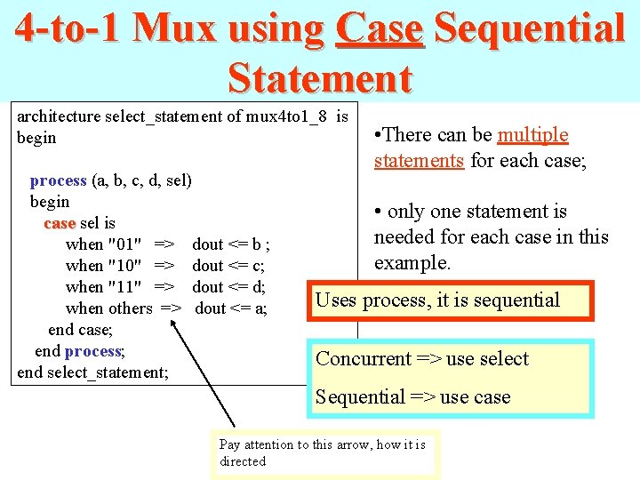 4 -to-1 Mux using Case Sequential Statement architecture select_statement of mux 4 to 1_8 4 -to-1 Mux using Case Sequential Statement architecture select_statement of mux 4 to 1_8