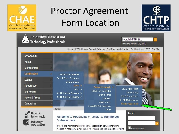 Proctor Agreement Form Location 