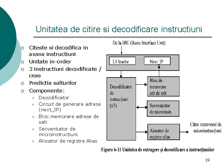 Unitatea de citire si decodificare instructiuni ¡ ¡ ¡ Citeste si decodifica in avans