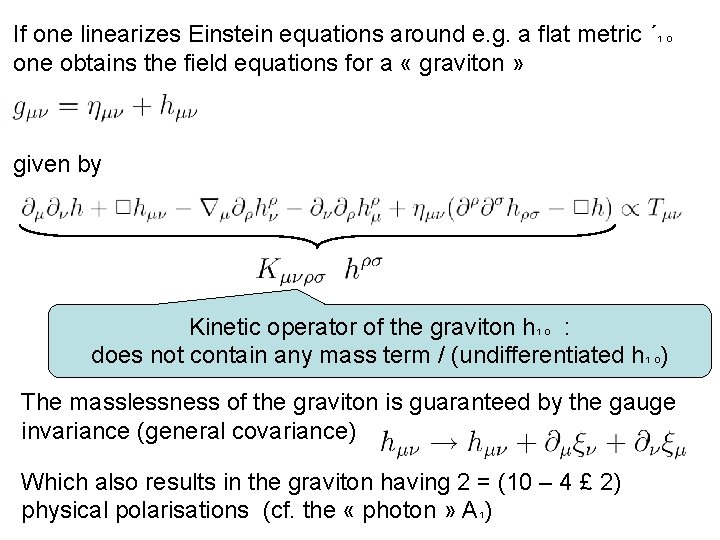 Large Distance Modification Of Gravity The Example Of