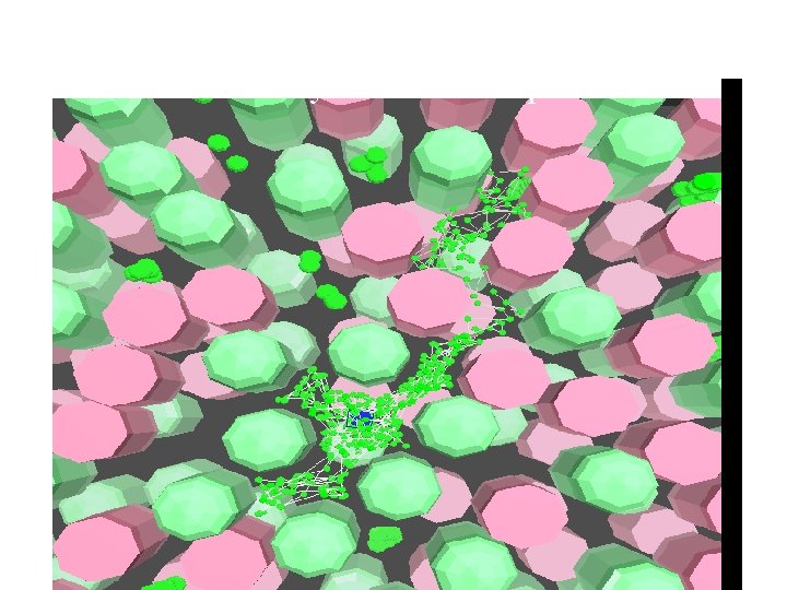 Model trajectory of PQ in membrane filled by PS 1 and cytochrome complexes 