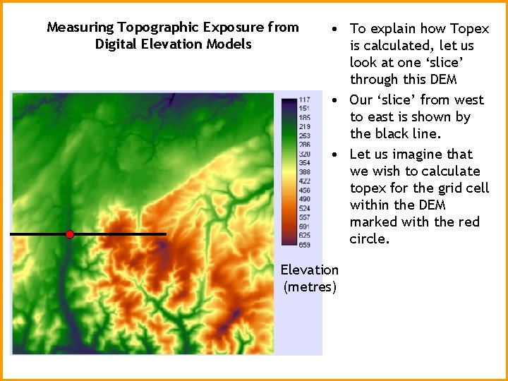 Measuring Topographic Exposure from Digital Elevation Models • To explain how Topex is calculated,