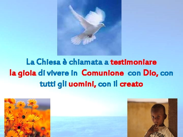 La Chiesa è chiamata a testimoniare la gioia di vivere in Comunione con Dio,