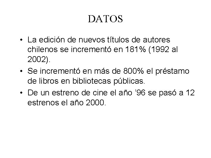 DATOS • La edición de nuevos títulos de autores chilenos se incrementó en 181%