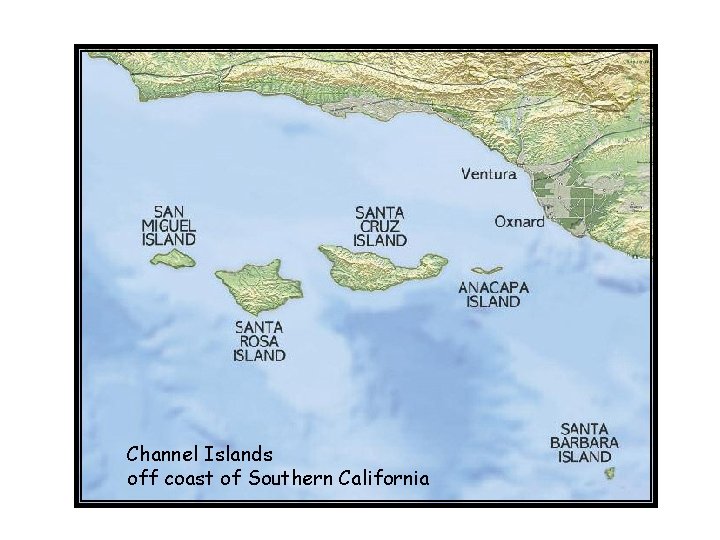 Channel Islands off coast of Southern California 