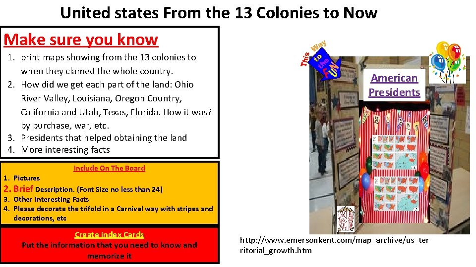 United states From the 13 Colonies to Now Make sure you know 1. print