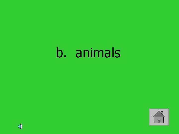 b. animals 