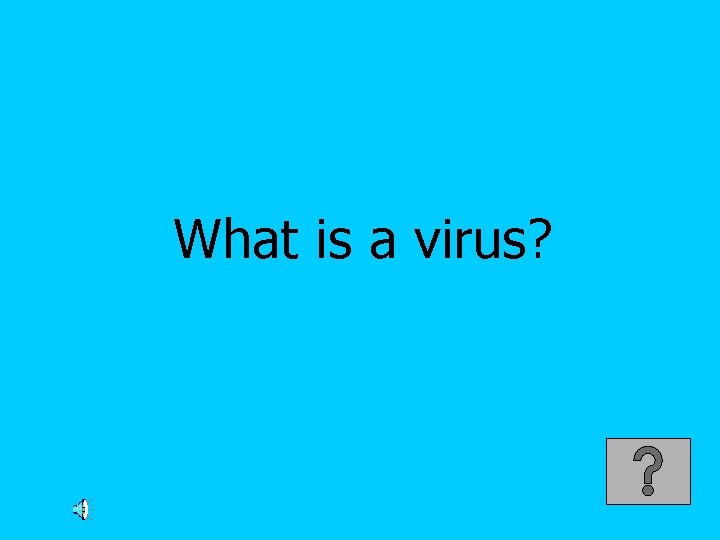 What is a virus? 