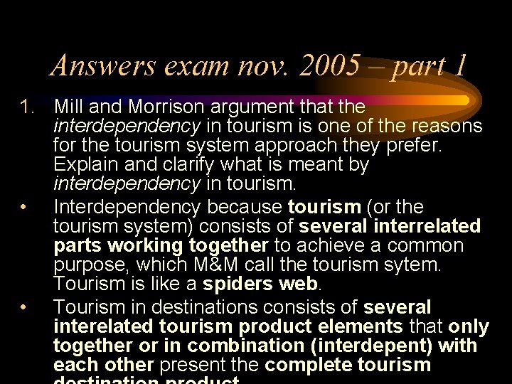 Answers exam nov. 2005 – part 1 1. Mill and Morrison argument that the Answers exam nov. 2005 – part 1 1. Mill and Morrison argument that the