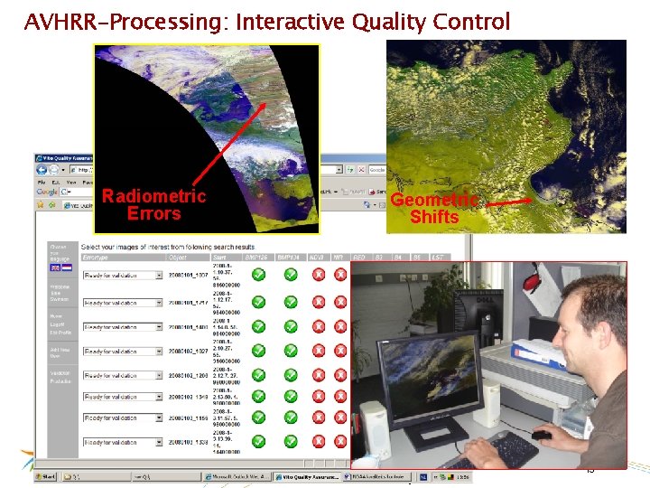 AVHRR-Processing: Interactive Quality Control Radiometric Errors Geometric Shifts 28/10/2020 Confidential – © 2009, VITO
