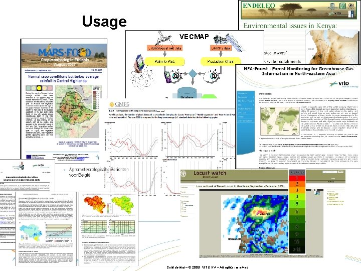 Usage VECMAP Confidential – © 2009, VITO NV – All rights reserved 