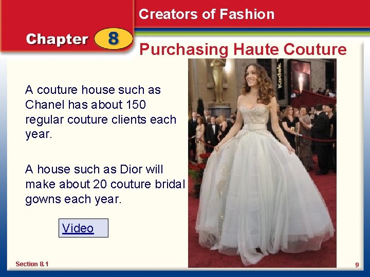 Creators of Fashion Purchasing Haute Couture A couture house such as Chanel has about