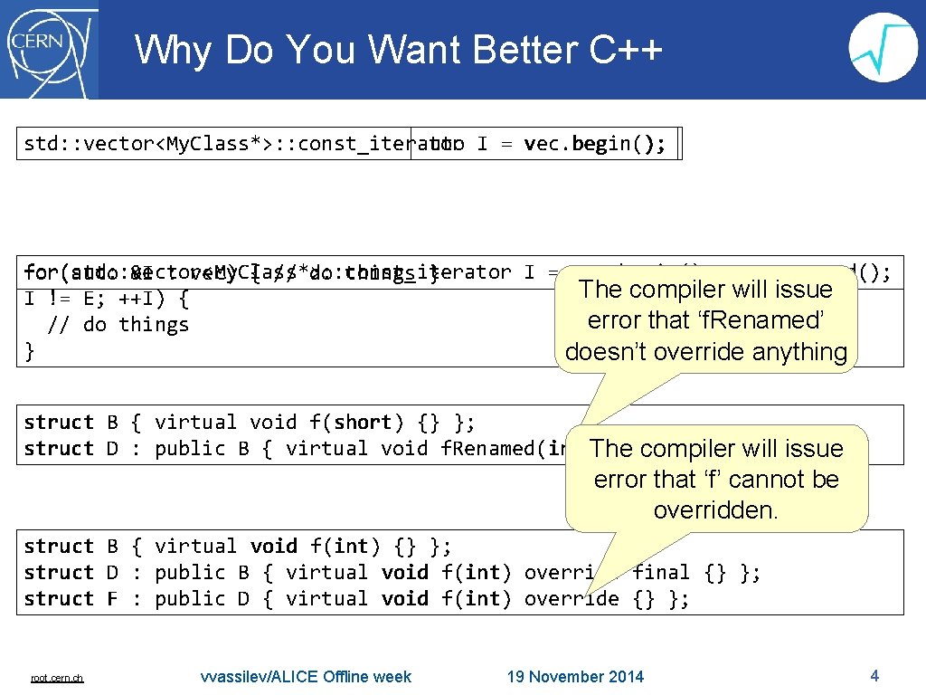 Why Do You Want Better C++ std: : vector<My. Class*>: : const_iterator auto I