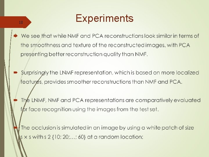 18 Experiments 