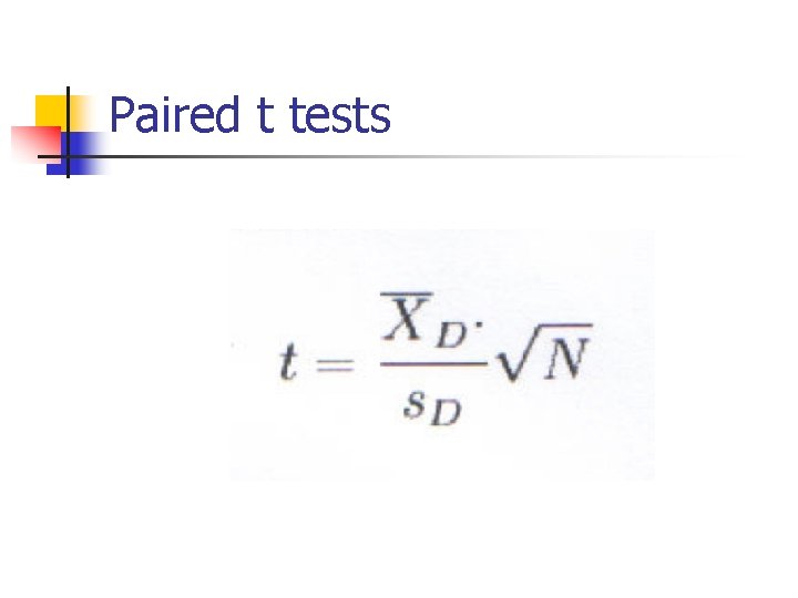 Paired t tests 