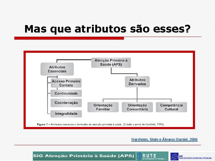 Mas que atributos são esses? Harzheim, Stein e Álvarez-Dardet, 2004 