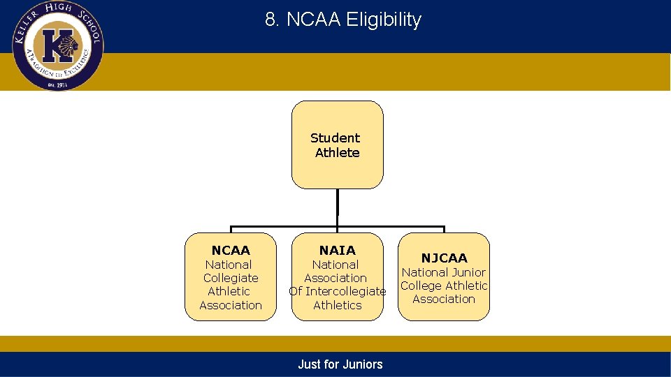 8. NCAA Eligibility Student Athlete NCAA National Collegiate Athletic Association NAIA National Association Of