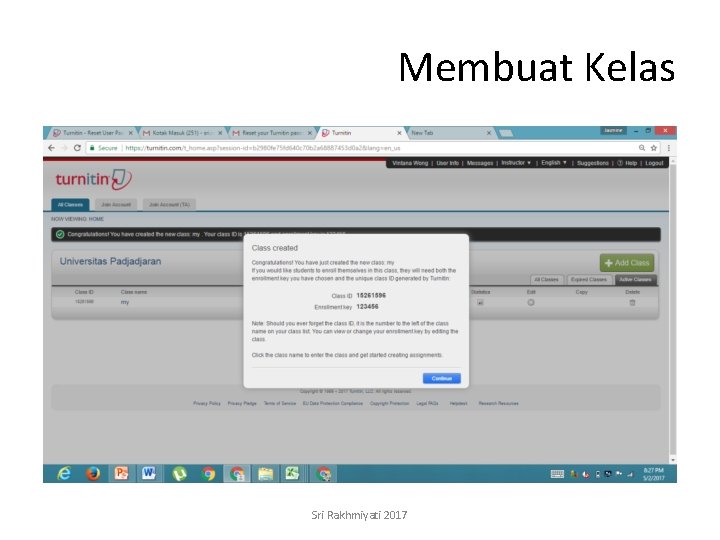 Membuat Kelas Sri Rakhmiyati 2017 