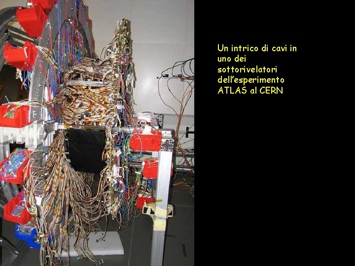 Un intrico di cavi in uno dei sottorivelatori dell’esperimento ATLAS al CERN 