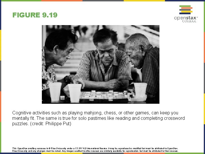 FIGURE 9. 19 Cognitive activities such as playing mahjong, chess, or other games, can FIGURE 9. 19 Cognitive activities such as playing mahjong, chess, or other games, can
