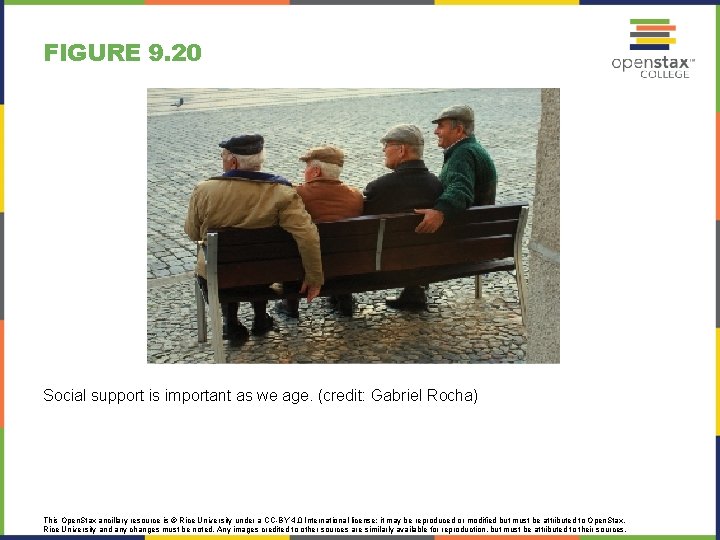 FIGURE 9. 20 Social support is important as we age. (credit: Gabriel Rocha) This FIGURE 9. 20 Social support is important as we age. (credit: Gabriel Rocha) This