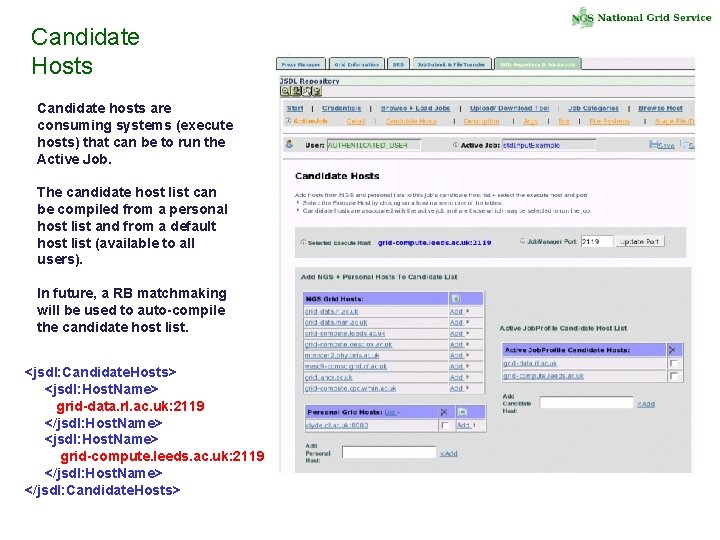 Candidate Hosts Candidate hosts are consuming systems (execute hosts) that can be to run