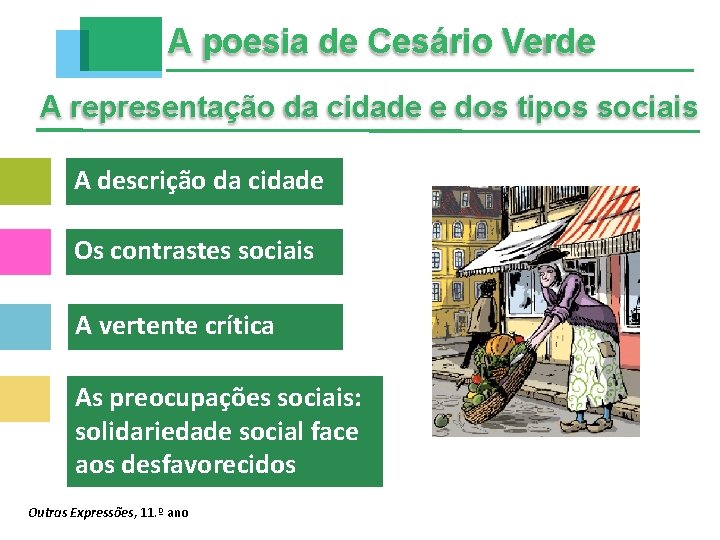 A poesia de Cesário Verde A representação da cidade e dos tipos sociais A