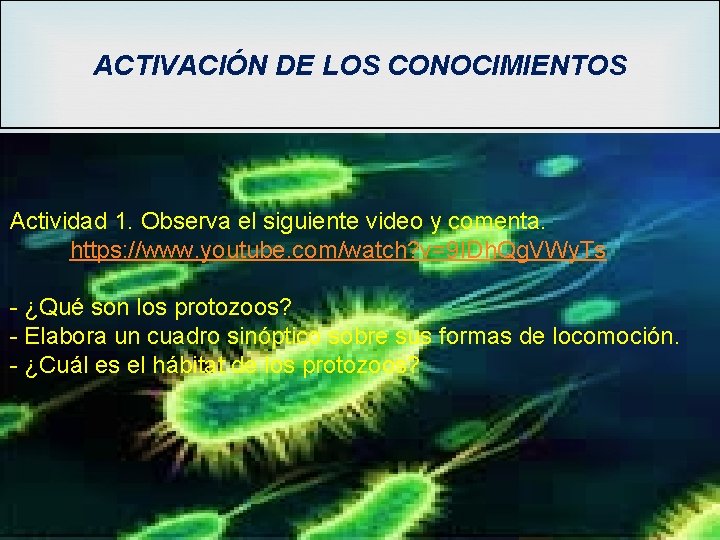 ACTIVACIÓN DE LOS CONOCIMIENTOS Actividad 1. Observa el siguiente video y comenta. https: //www.