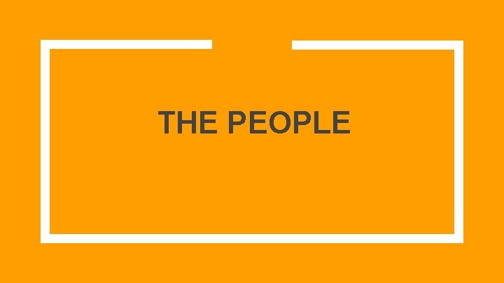 THE PEOPLE 