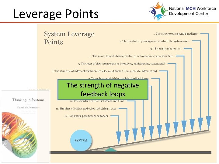 Leverage Points The strength of negative feedback loops 