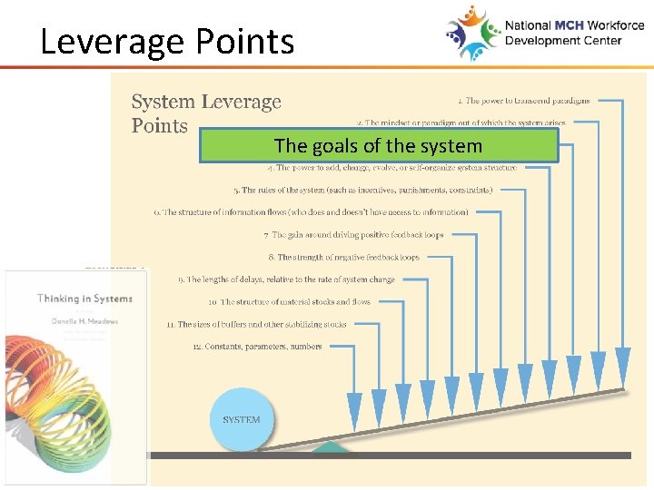 Leverage Points The goals of the system 
