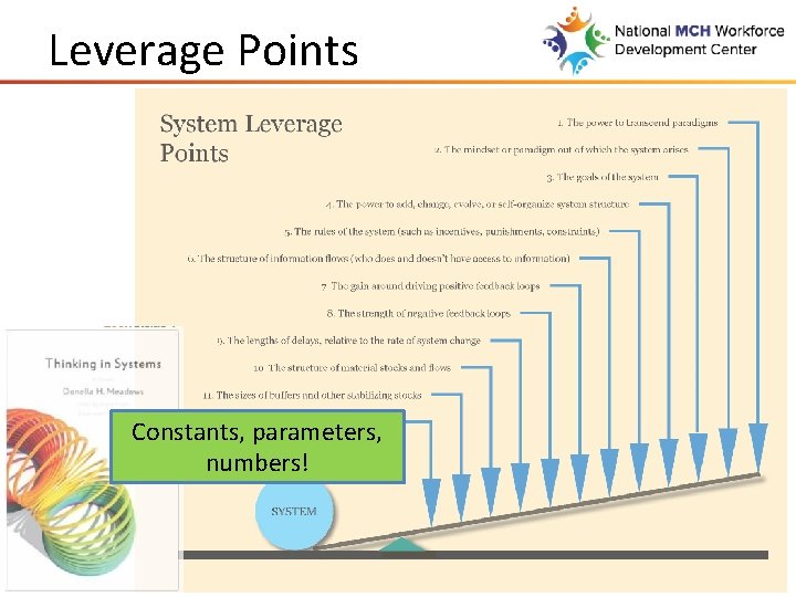 Leverage Points Constants, parameters, numbers! 
