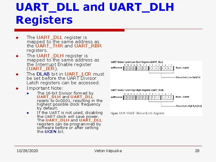 Microcomputer Systems 2 Universal Asynchronous Receiver Transmitter UART