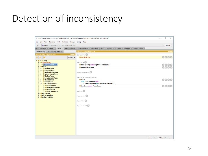 Detection of inconsistency 34 